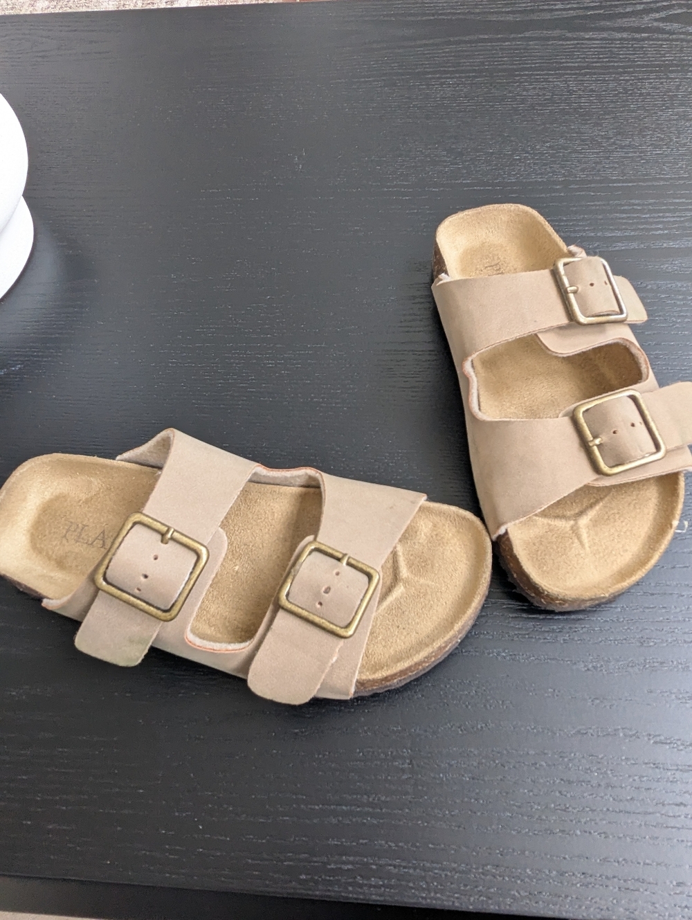 The Children's Place Tan Double-Buckle Slide Sandals for Kids